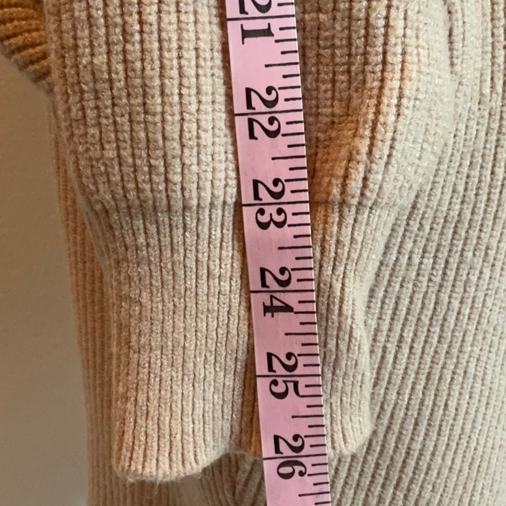 Open-Front Cream Color Sweater Size L - Picture 4 of 7